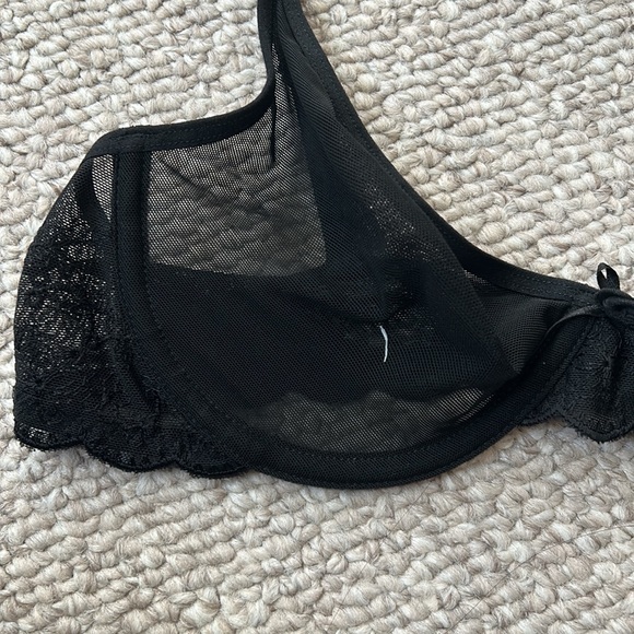 Brand New DKNY Sheer Underwire Lace Details Bra Black (34B) - NWT - Picture 8 of 9